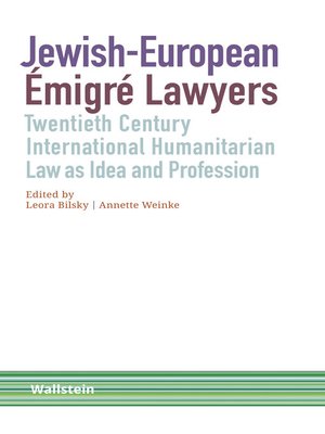 cover image of Jewish-European Émigré Lawyers